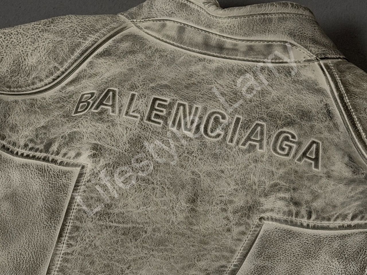 Balenciaga Balenciaga S23 Mudshow Oversized Biker Leather Jacket, Sz 2 Size US M / EU 48-50 / 2 - 17 Thumbnail