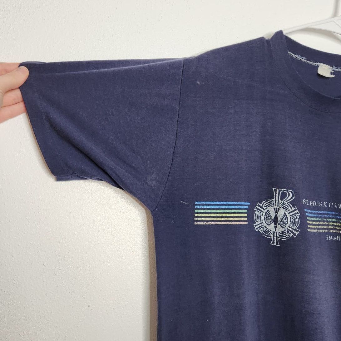 Vintage Vintage 70s St. Pius Catholic Church School Thrashed Worn Size US M / EU 48-50 / 2 - 6 Thumbnail