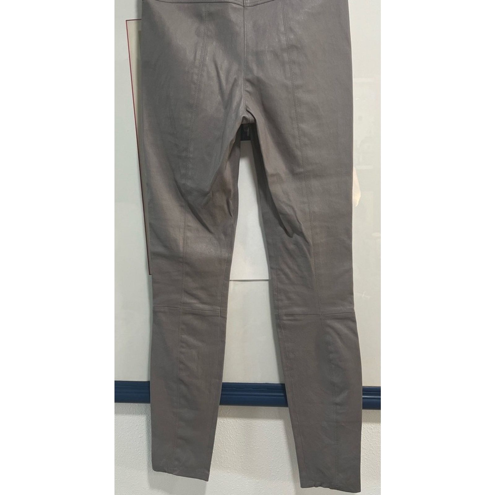 Theory Theory Ima Maximus Lamb Leather Leggings Gray Size 6 NWT Size 28" / US 6 / IT 42 - 3 Thumbnail
