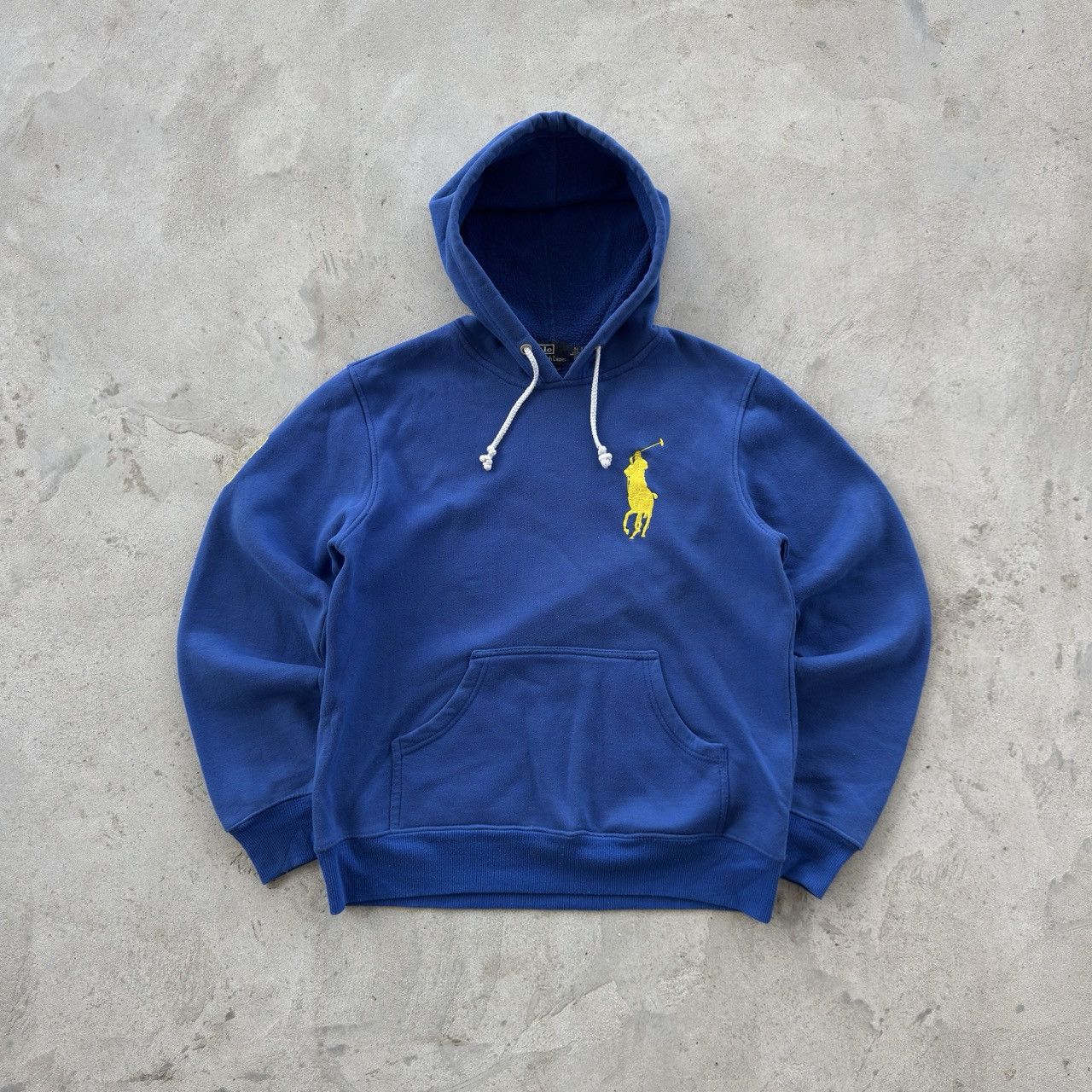 Polo Ralph Lauren Polo Ralph Lauren Yellow Big Pony Blue Hoodie Custom Fit L Size US L / EU 52-54 / 3 - 1 Thumbnail