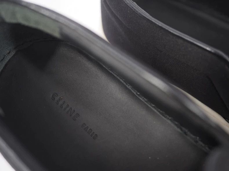 Celine CELINE Black satin slip shoes Size US 7 / EU 40 - 6 Thumbnail