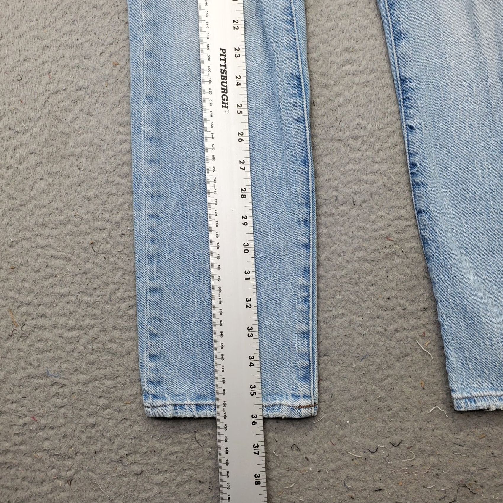 Madewell Madewell Crop Jeans Womens 24 Blue Denim Slim Fit High Rise Distressed Basic Five-Pocket Design Hem Cropped Size 24 Womens Jeans Size 42" / US 20 - 3 Thumbnail
