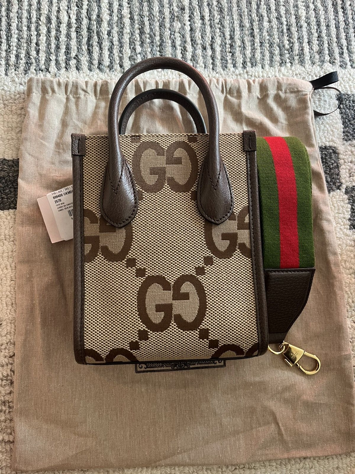 Gucci NWT Jumbo GG Tote Bag with Strap Size ONE SIZE - 6 Thumbnail