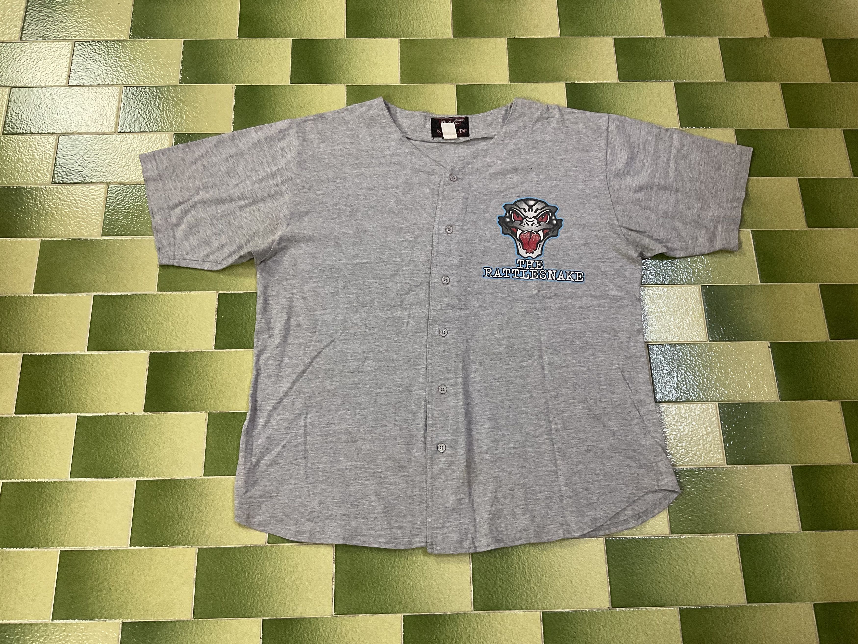 WWF Vintage 1999 WWF Rattlesnake Stone Cold Baseball Jersey Size US XXL / EU 58 / 5 - 2 Thumbnail