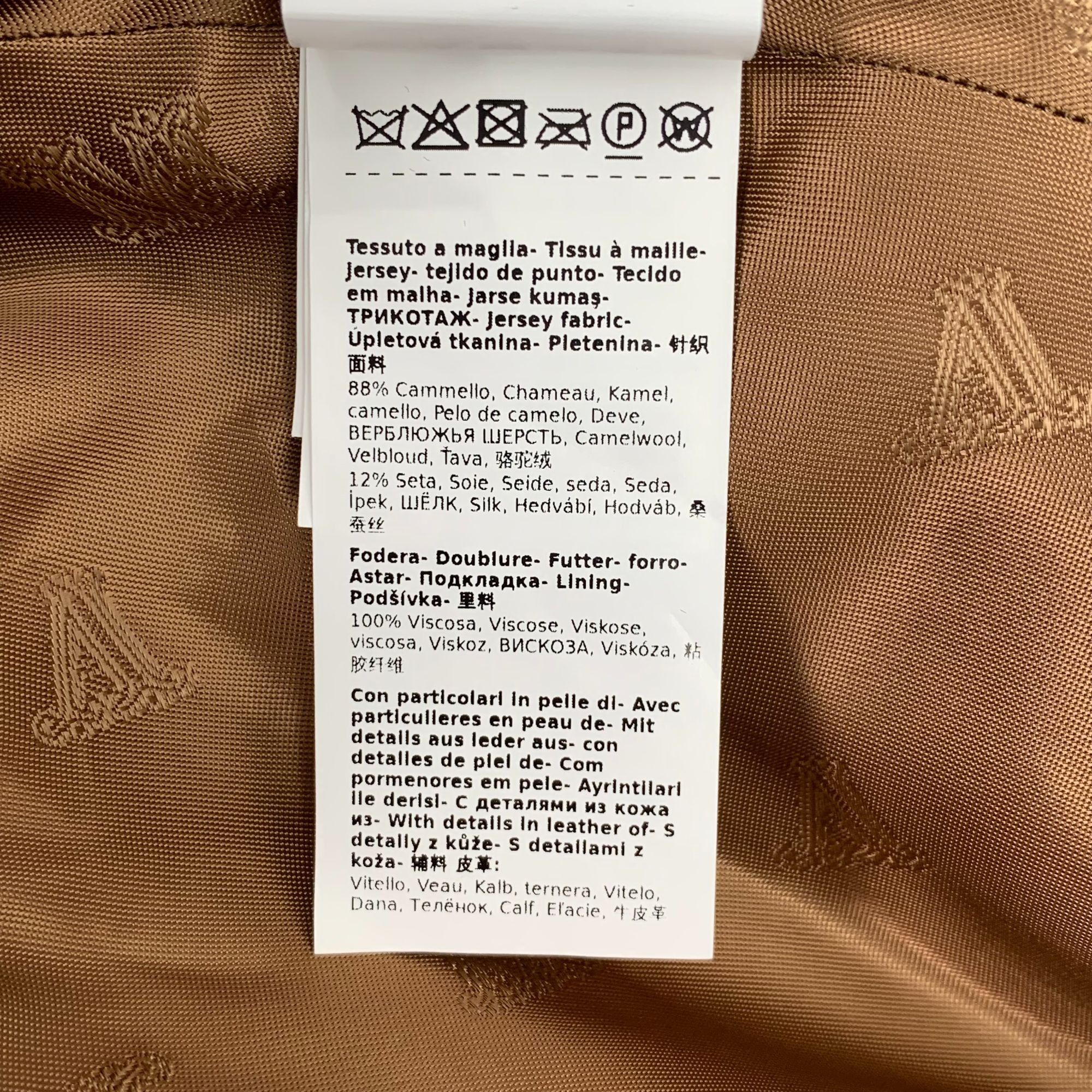 Max Mara MaxMara Wool & Camel Hair Cape Coat With Leather Accents For Size ONE SIZE - 5 Thumbnail