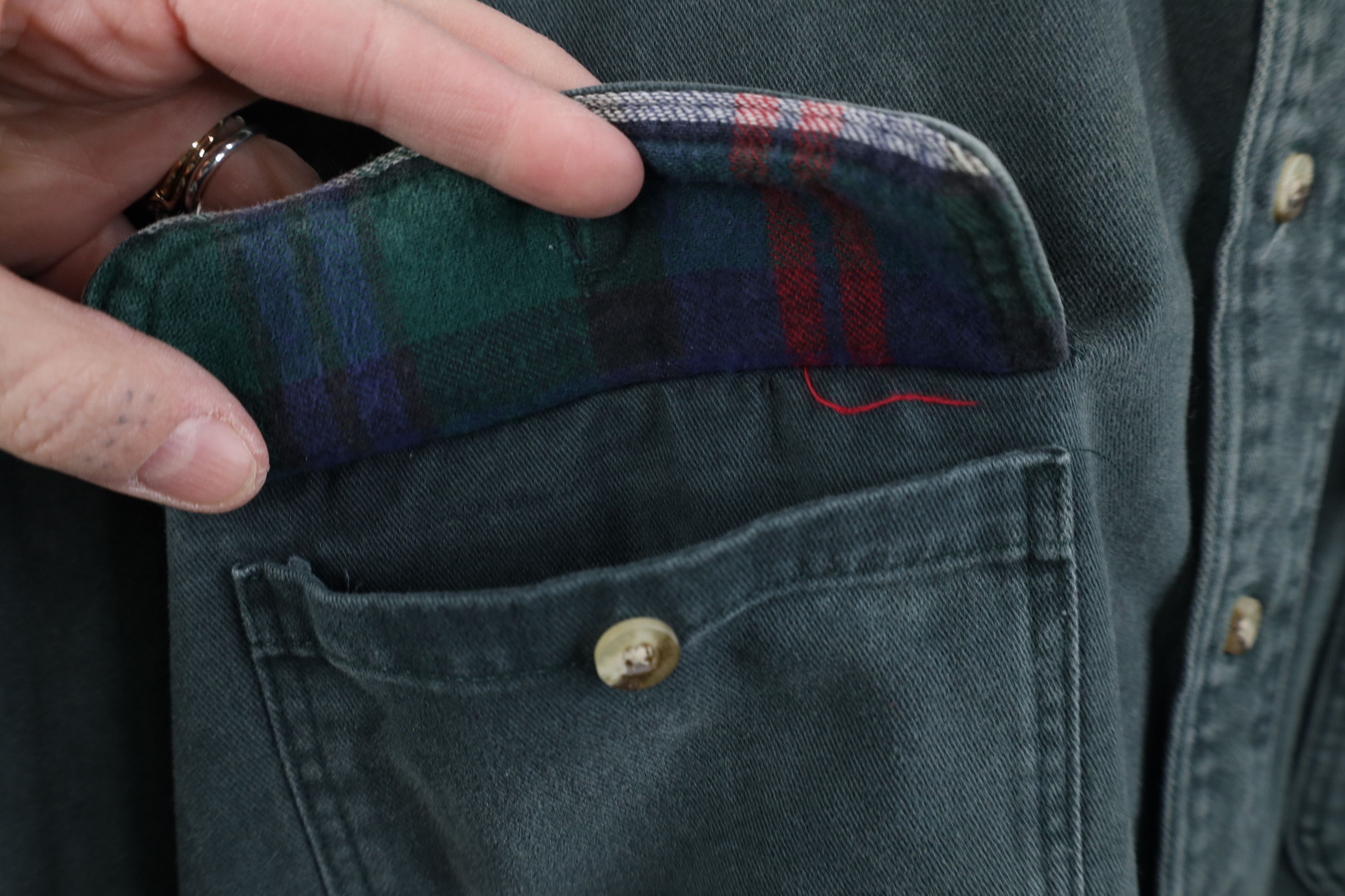 Eddie Bauer Vintage 90s Eddie Bauer Flannel Lined Shirt Jacket Jac Shirt Size US L / EU 52-54 / 3 - 6 Thumbnail