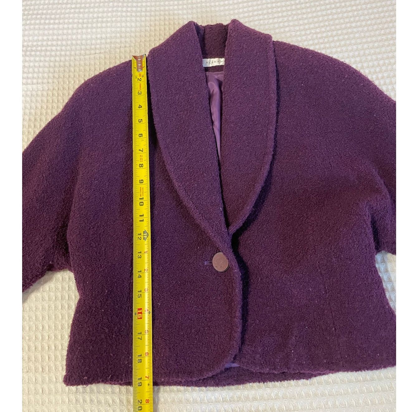 Other VTG Paul Alexander Wool Blend Retro Textured Crop Blazer 6 Size M / US 6-8 / IT 42-44 - 7 Thumbnail