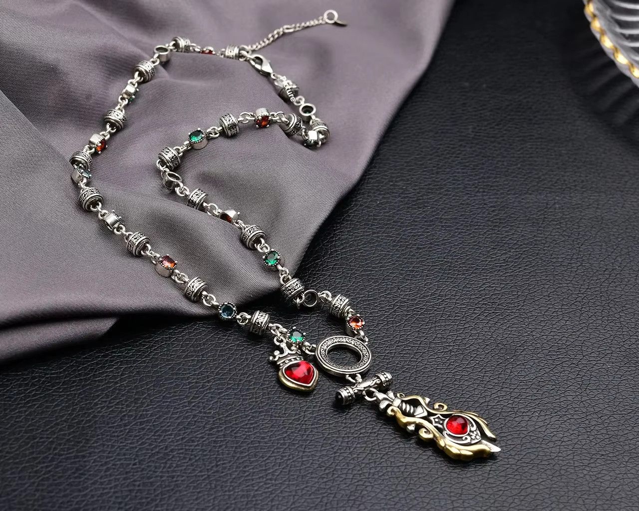 Jewelry Trendy Cool Unique Copper Inlaid Zircon Necklace Size ONE SIZE - 4 Thumbnail