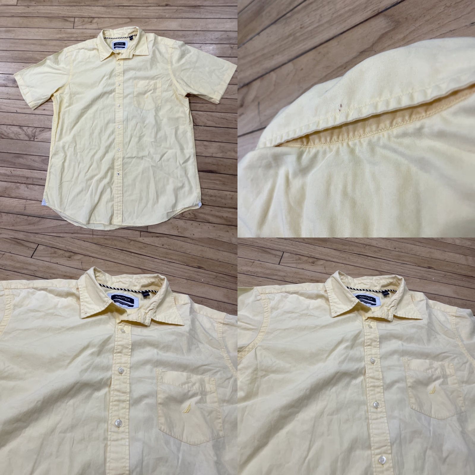 Nautica Nautica Shirt Men L Yellow Pocket Logo Sanded Poplin Matte Retro Beach Capsule - Button-Up Casual/Workwear Size US L / EU 52-54 / 3 - 9 Thumbnail