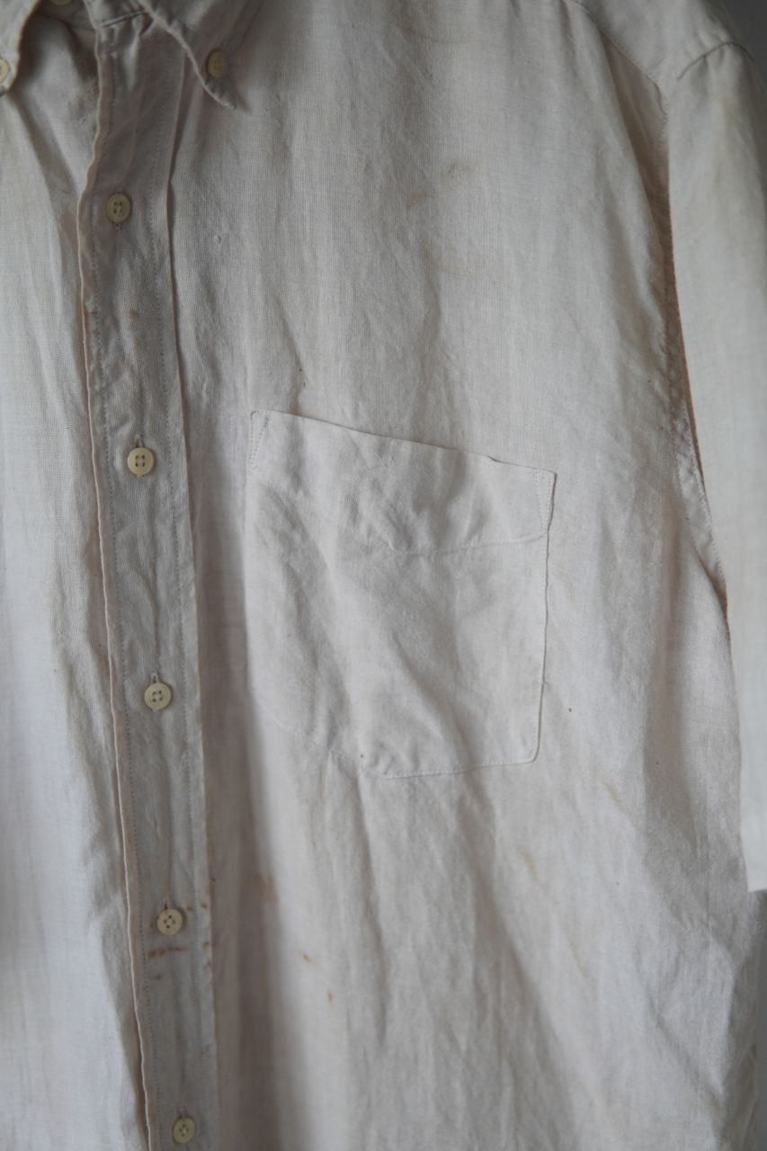 Vintage Vintage Natural Dyed Linen Short Sleeve Shirt Size US L / EU 52-54 / 3 - 4 Thumbnail