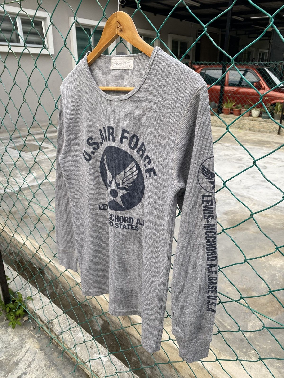 Japanese Brand U.S.AIR FORCE big logo by beamere long sleeve tees Size L / US 10 / IT 46 - 4 Thumbnail