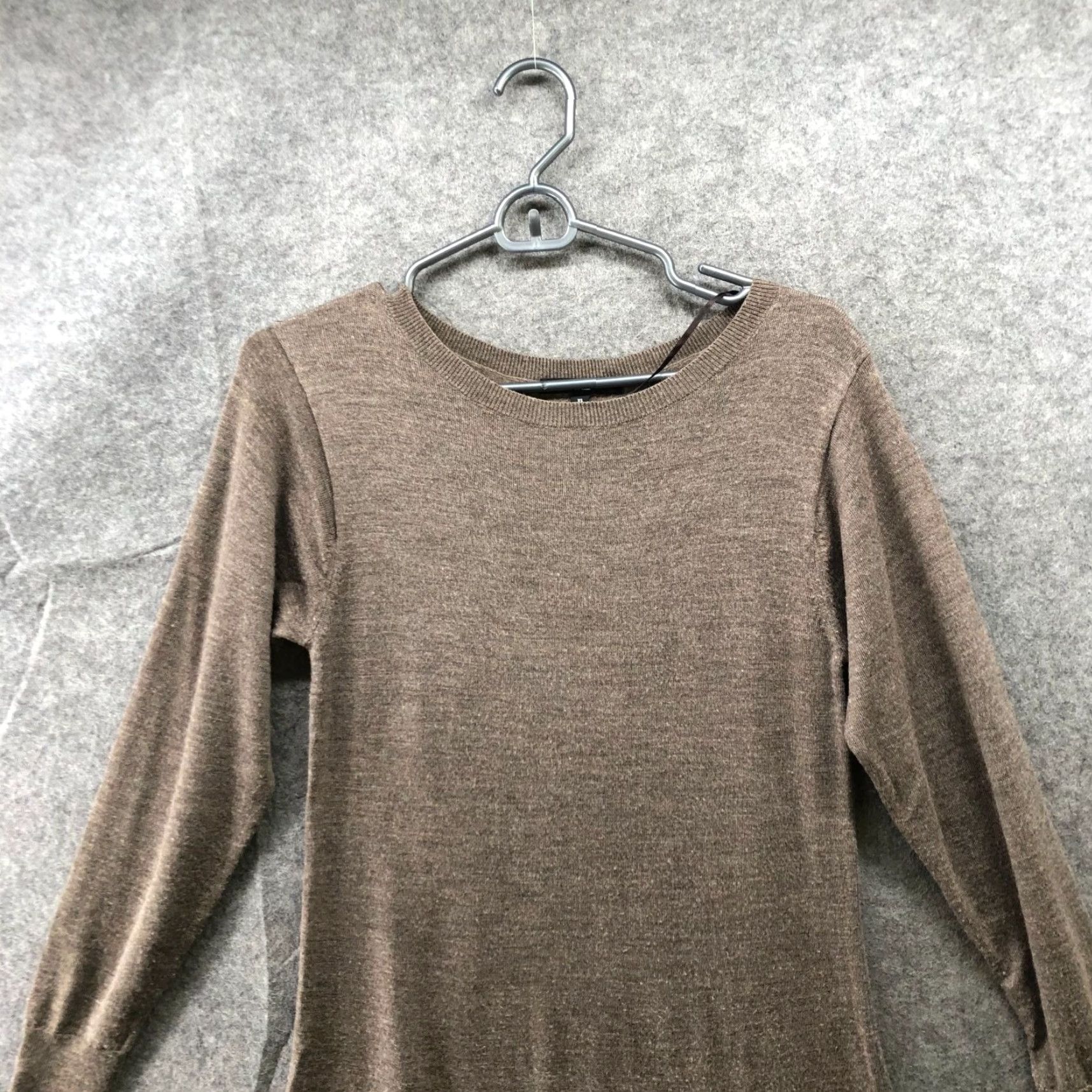 Uniqlo Uniqlo Merino Blend Boat Neck Sweater Dress Women XS Light Brown Midi Lightweight Womens Size XS / US 0-2 / IT 36-38 - 3 Thumbnail