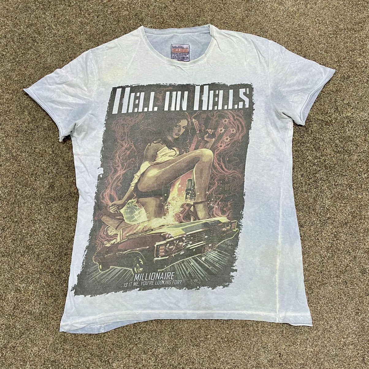 Vintage Vintage Y2K Sun Faded Graphic Tee Horror Grunge Streetwear L Size US L / EU 52-54 / 3 - 1 Thumbnail