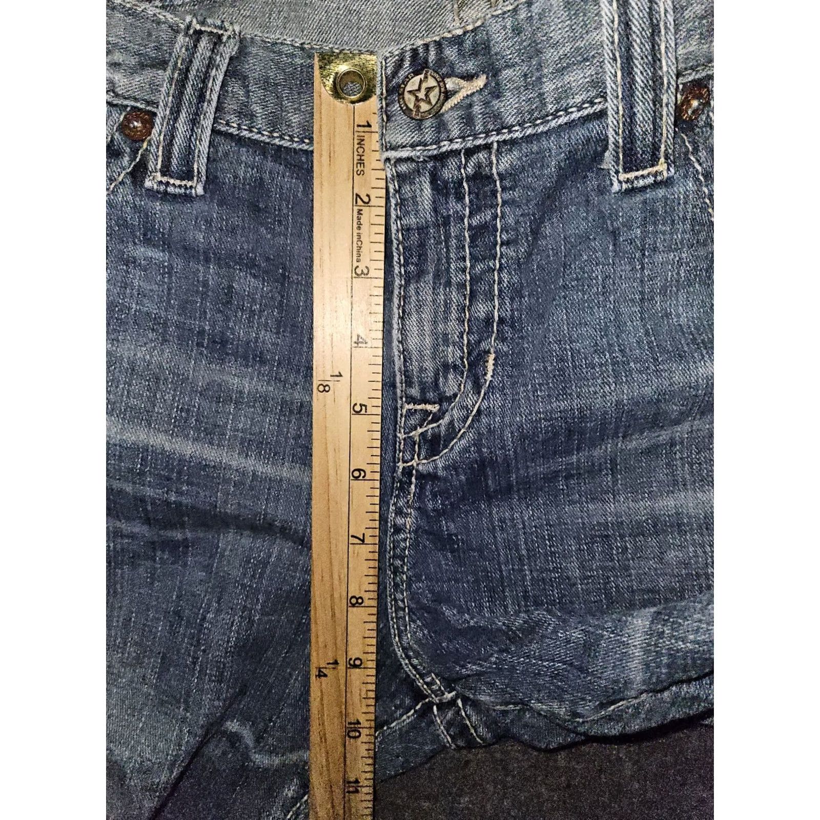 Vintage BIG STAR Sydney Boyfriend Jeans Women's 32 Mid Rise Blue Distressed Cowgirl Denim Size 24" / US 00 / IT 34 - 5 Thumbnail