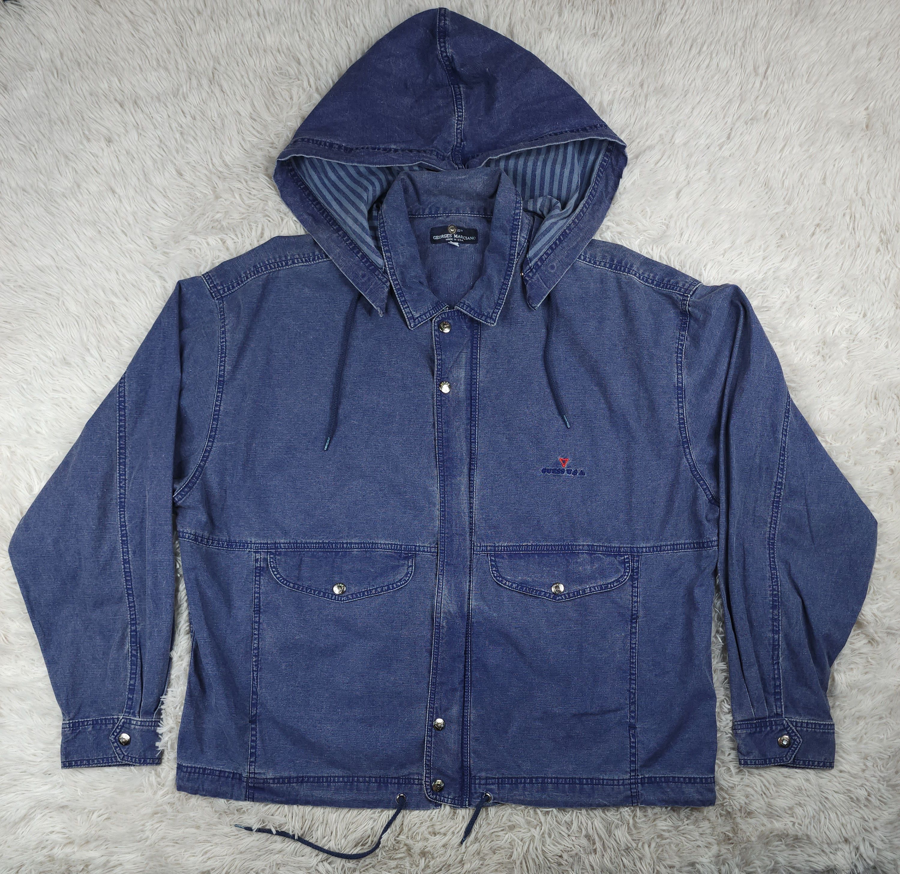 Guess Guess US by George Marciano denim hooded jacket Size XL Size US XL / EU 56 / 4 - 1 Thumbnail