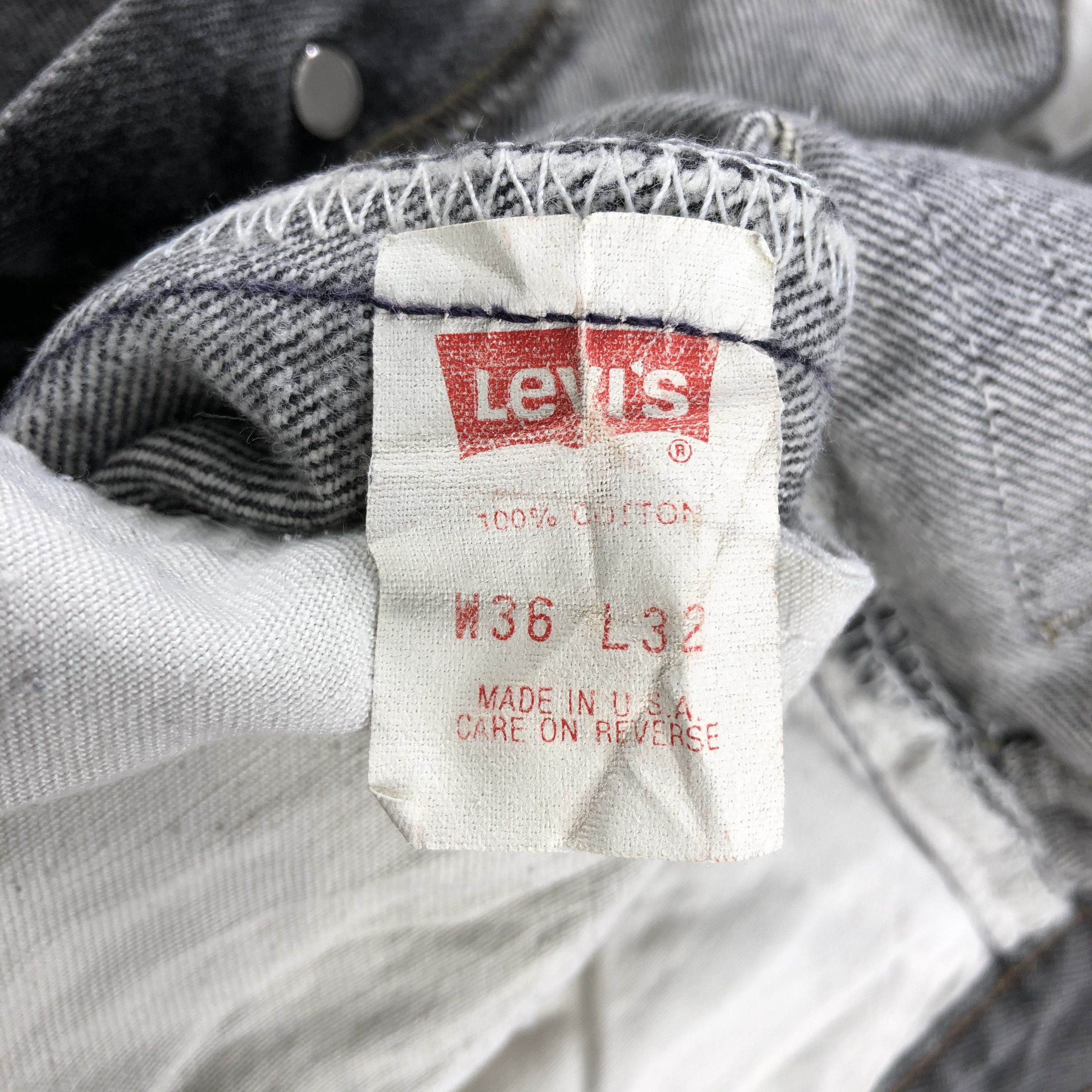 Levi's Vintage 90s Faded Black Levis 501 Jeans-JM2369 Size US 36 / EU 52 - 17 Thumbnail