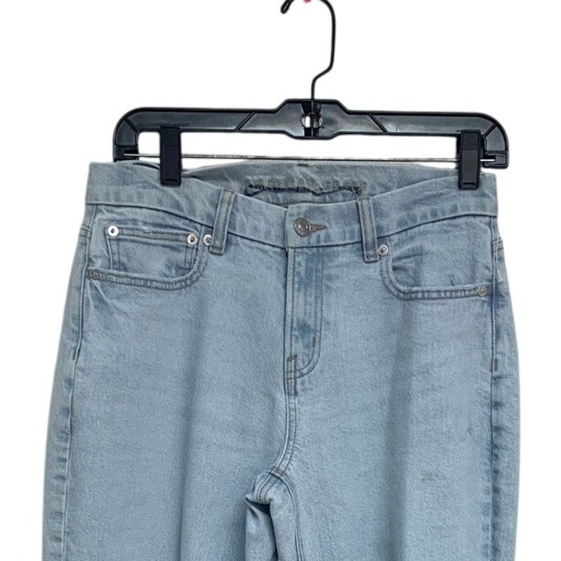 American Eagle Outfitters New American Eagle Womens Size 4 Straight Denim Blue Jeans Size 27" / US 4 / IT 40 - 2 Thumbnail