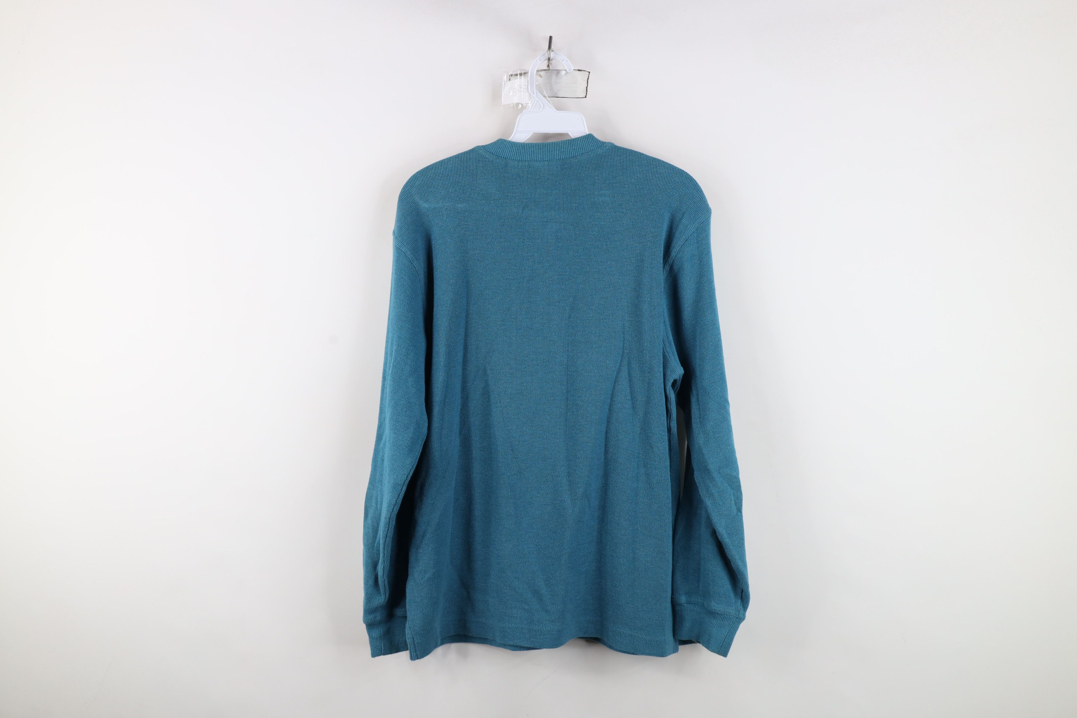 L.L. Bean Vintage LL Bean Waffle Knit Long Sleeve Henley T-Shirt Size US S / EU 44-46 / 1 - 11 Thumbnail