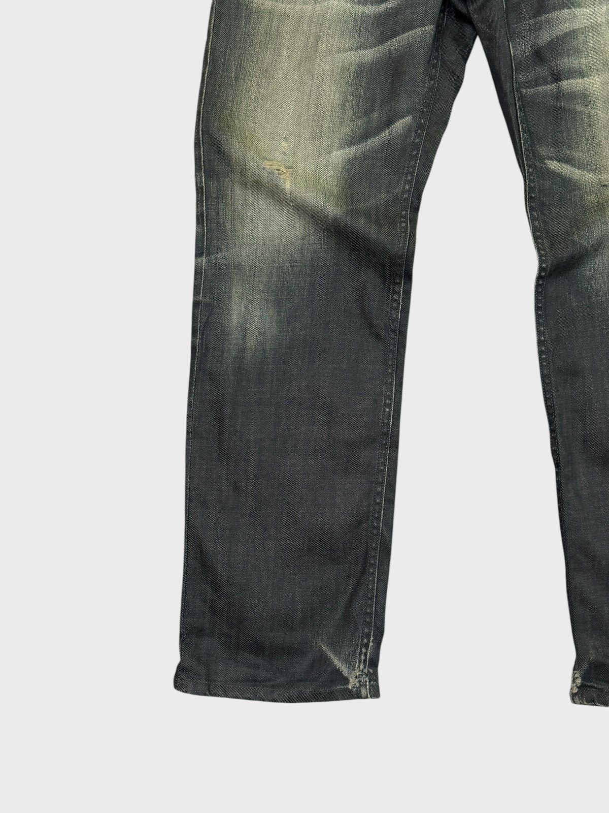Other BACK NUMBER Distressed Rick Owen Style Waxed Denim Size US 31 - 7 Thumbnail