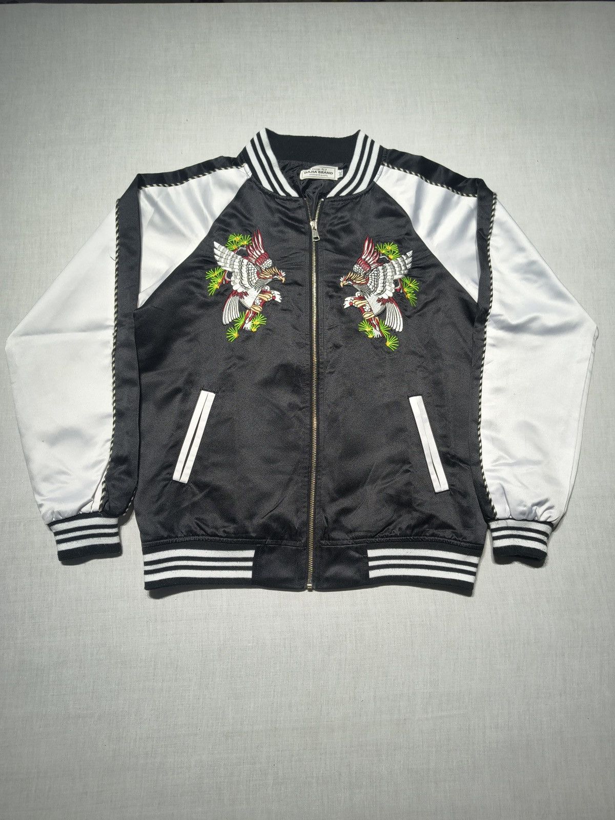 Japanese Brand Sukajan Japan phoenix Embroidery Satin Bomber Jacket(027) Size US S / EU 44-46 / 1 - 2 Thumbnail