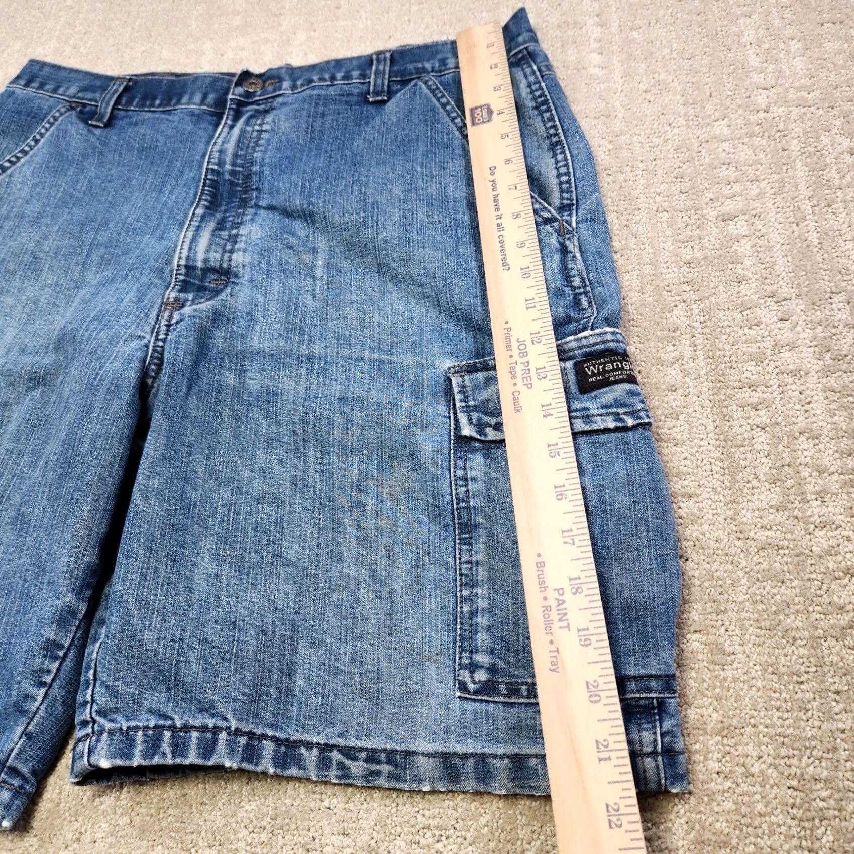 Wrangler VINTAGE Wrangler Denim Shorts Men 34 Cargo Jorts Workwear Baggy 90s Grunge Hip Hop Jeans Shorts Mens Size US 34 / EU 50 - 6 Thumbnail