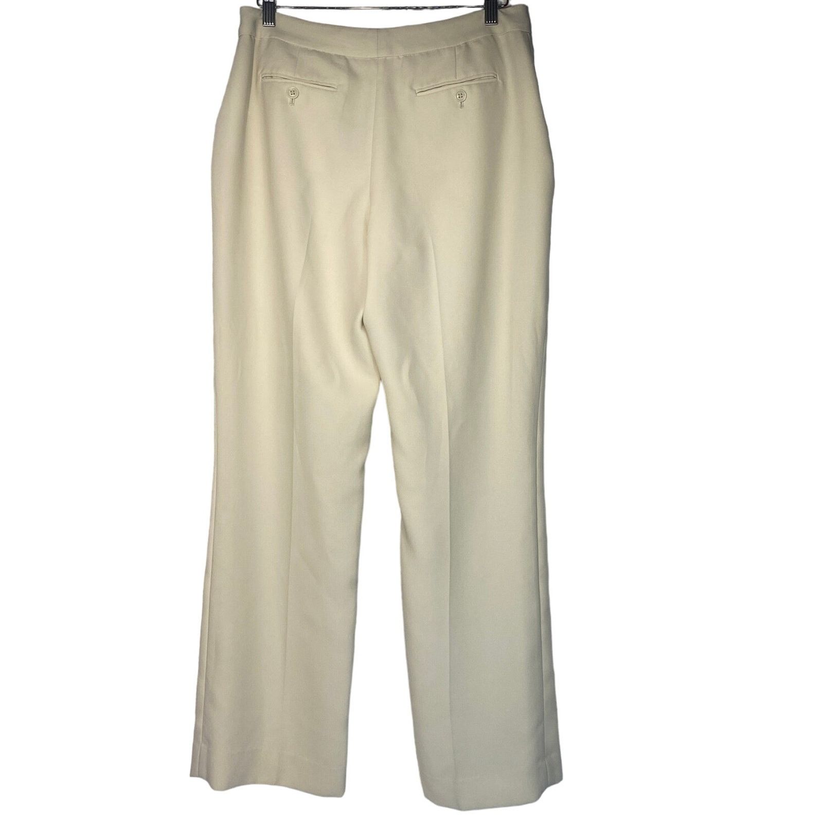 Halston H by Halston white Polyester Dress Pants women sz 10 Size 32" / US 10 / IT 46 - 2 Thumbnail