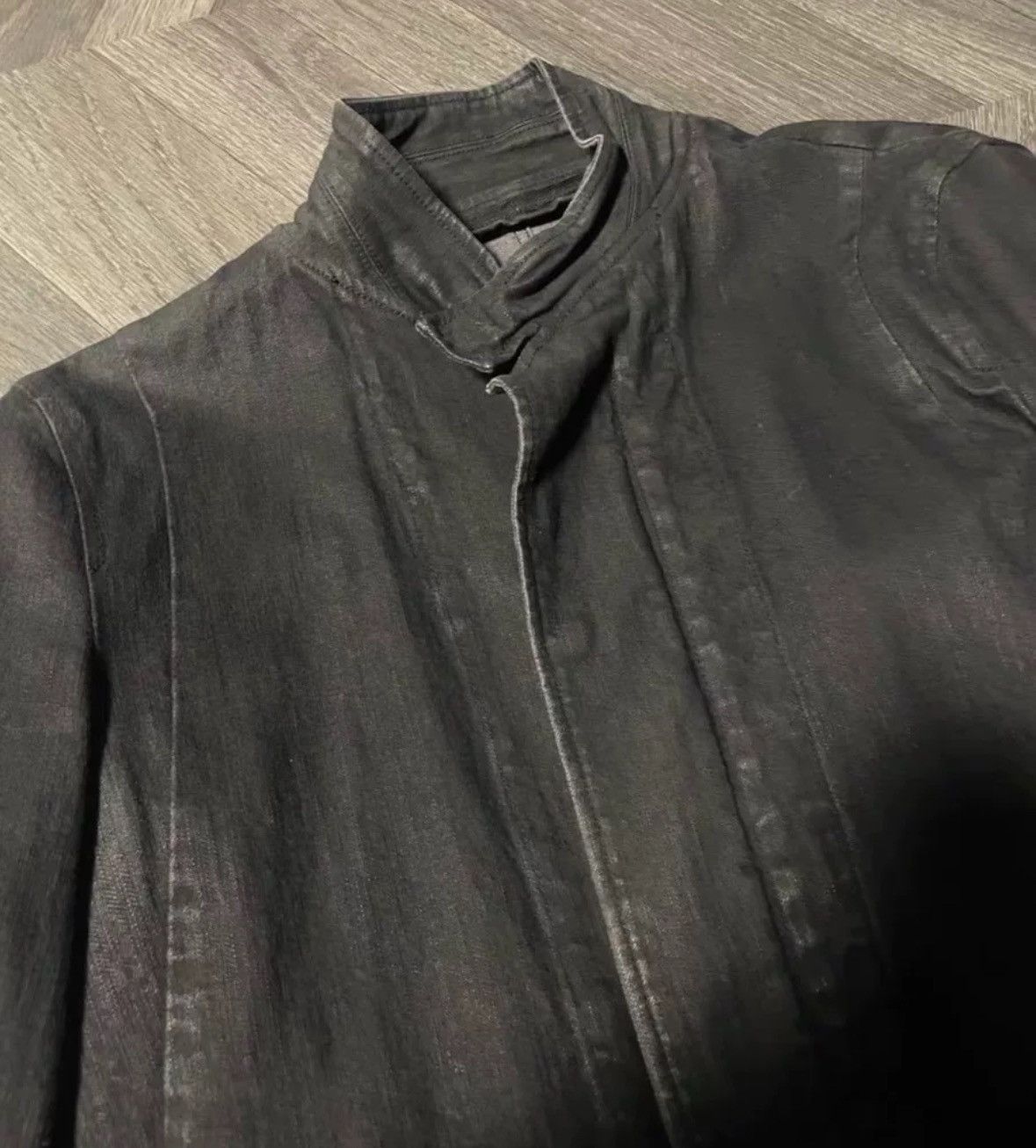 Julius Julius Black coated denim jacket Size US M / EU 48-50 / 2 - 3 Thumbnail