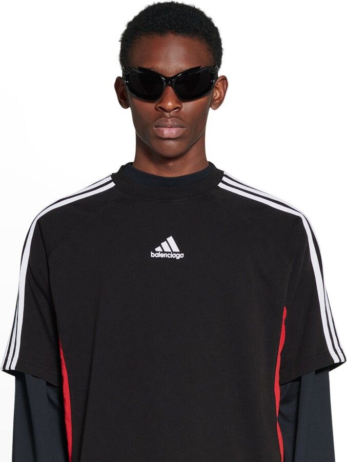 Adidas × Balenciaga o1srvl11e0424 Balenciaga / Adidas T-Shirt in Black/White/Red Size US S / EU 44-46 / 1 - 3 Thumbnail