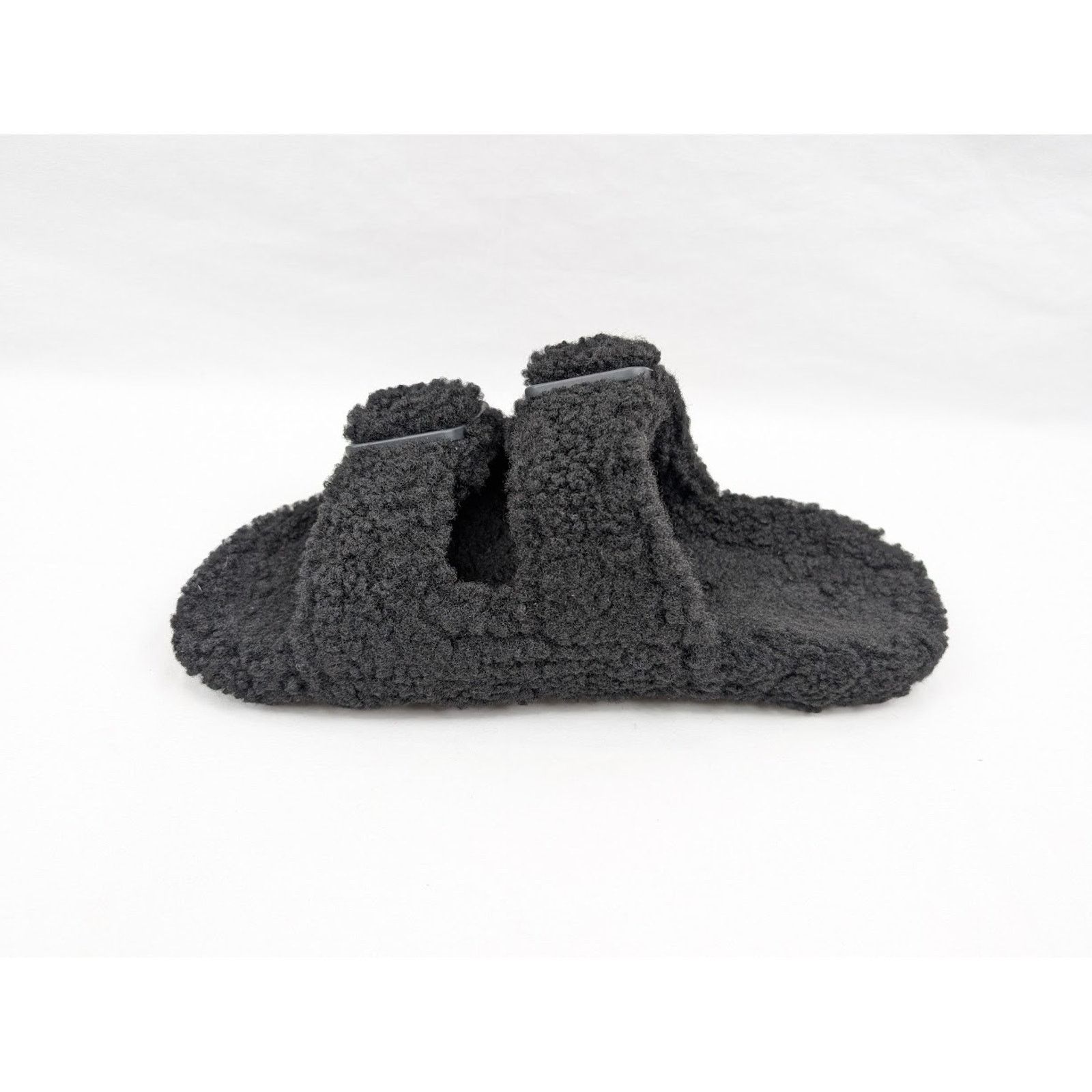 Balenciaga o1rshd1 Furry Shearling Mallorca Sandals in Black Size US 9 / EU 42 - 8 Thumbnail