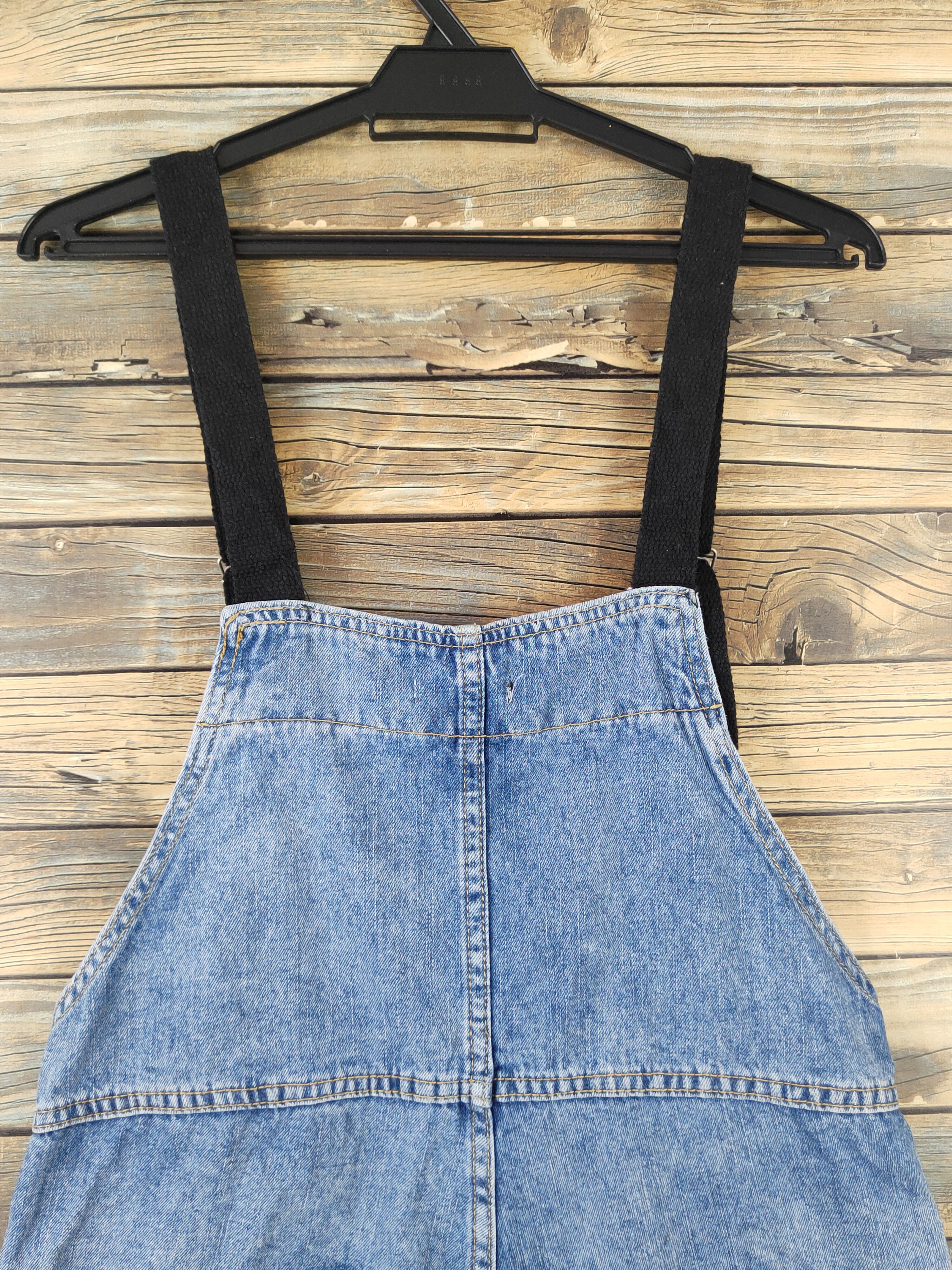Japanese Brand × Vintage Vintage DY Blue Denim Shortall Jumpsuits Size 33" - 9 Thumbnail