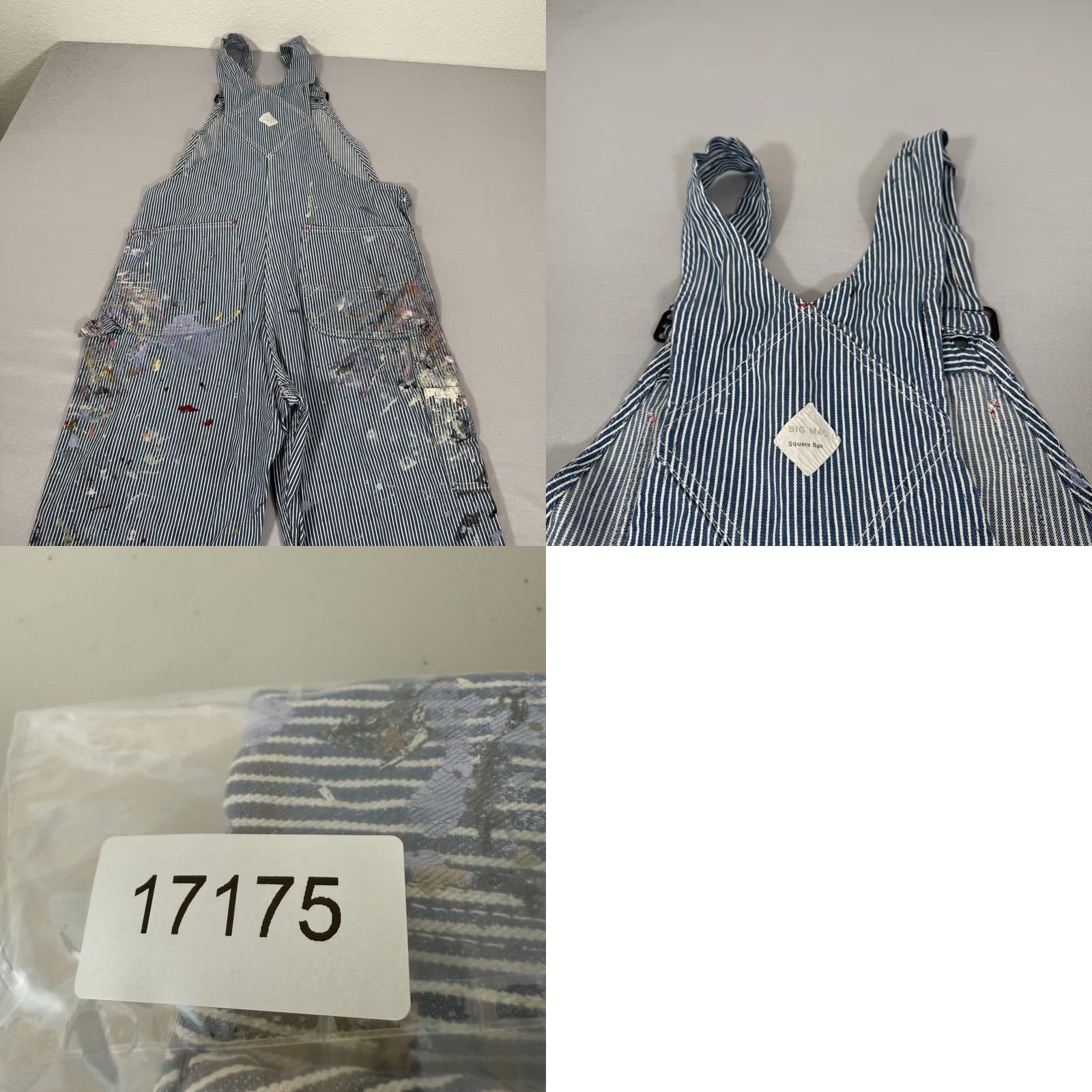 Vintage VINTAGE Big Mac Overalls Mens 34 Blue 34x32 Hickory Stripe Paint Painters 70s USA Size US 34 / EU 50 - 10 Thumbnail