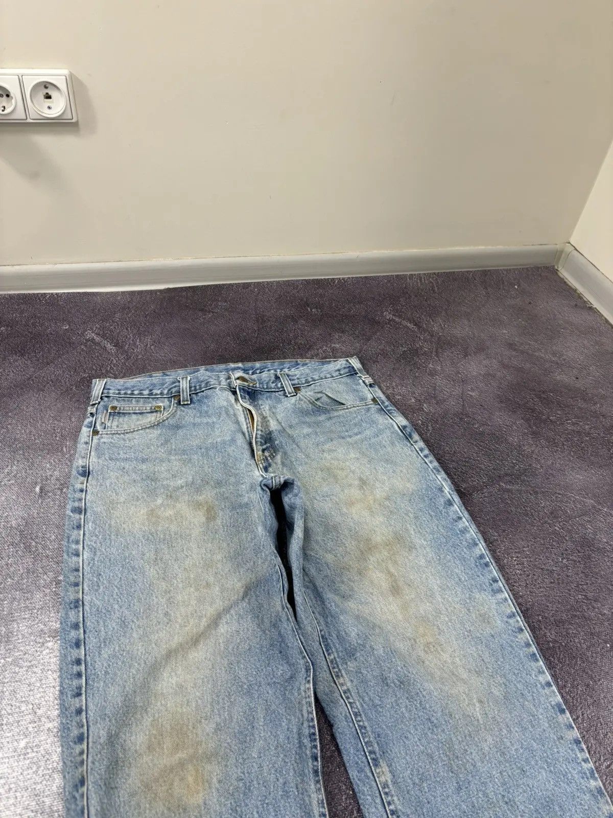 Carhartt × Vintage Vintage Carhartt Relaxed Fit Light Blue Hype Denim Jeans Size US 38 / EU 54 - 6 Thumbnail