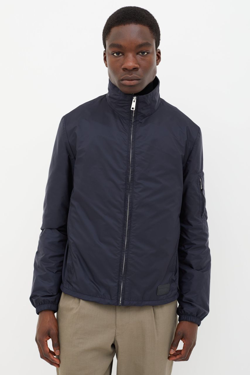 Prada Prada Nylon Funnel Neck Bomber Jacket Size US M / EU 48-50 / 2 - 1 Thumbnail