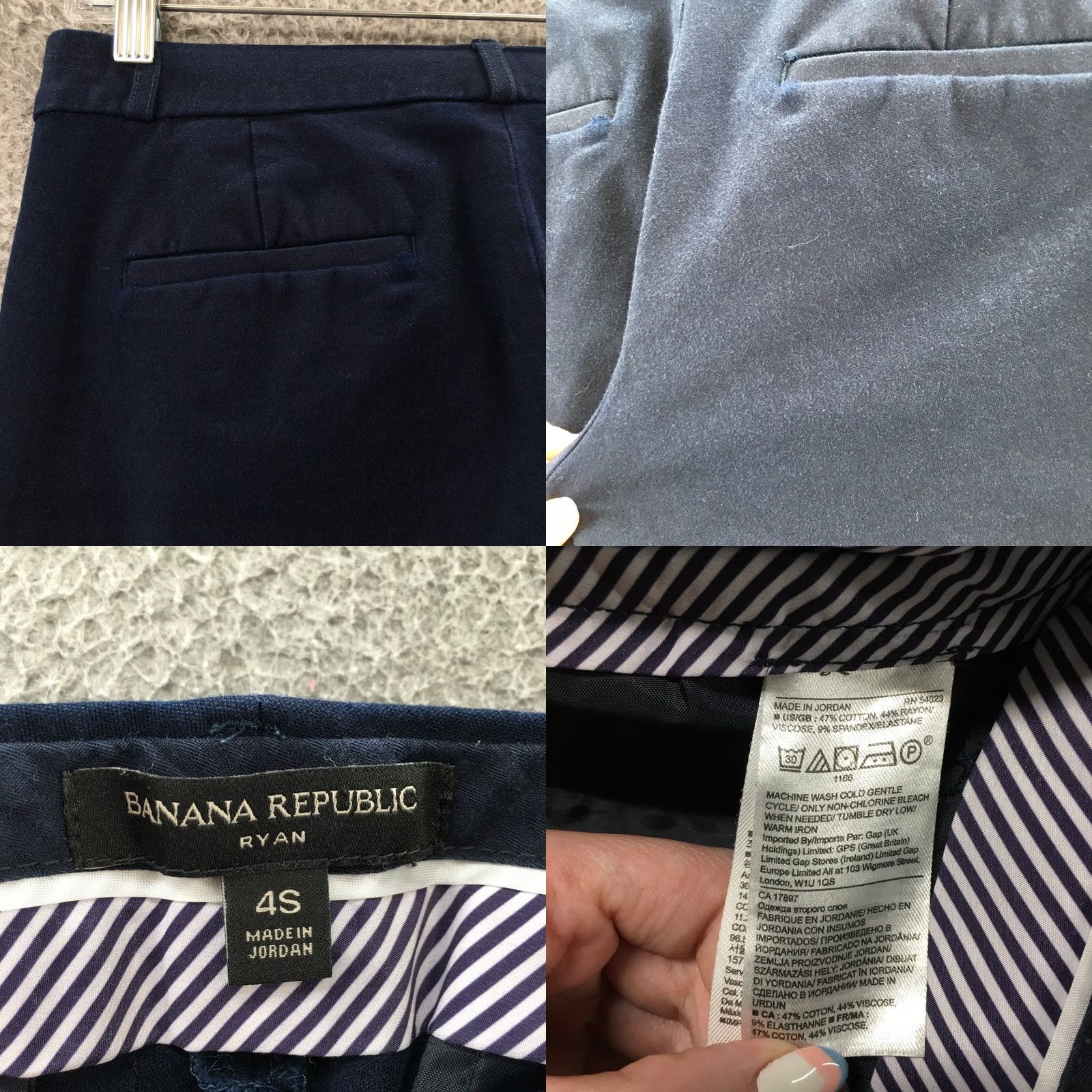 Banana Republic Banana Republic Ryan Capri Pants Womens 4S Blue Mid Rise Casual Capri Pants Kid? Size 27" / US 4 / IT 40 - 9 Thumbnail