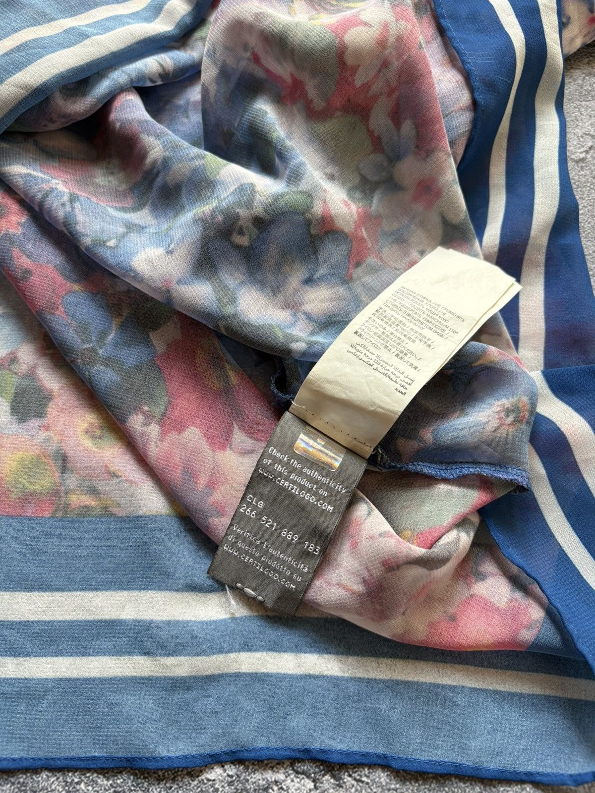 Blumarine Miss Blumarine Jeans Flowers Printed Luxury Woman’s Blouse Size L / US 10 / IT 46 - 9 Thumbnail
