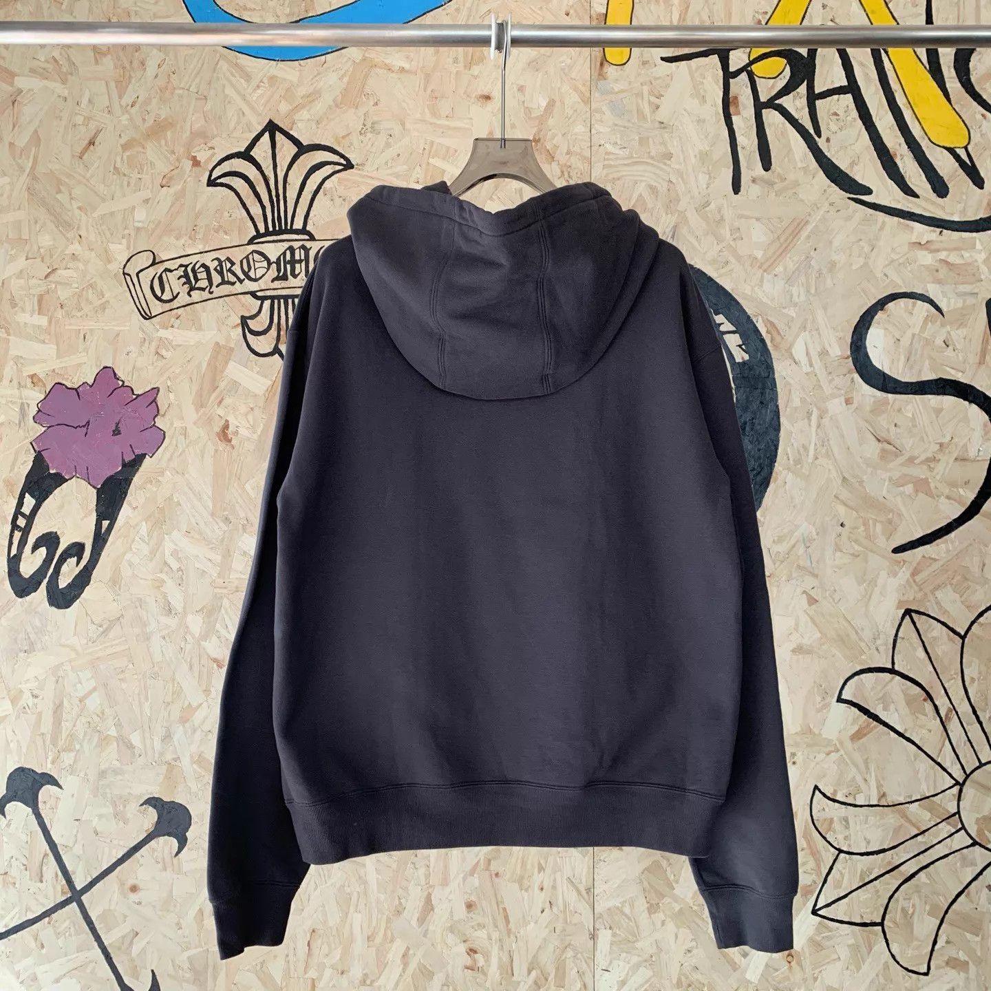 Saint Laurent Paris SAINT LAURENT Men's Fleece Embroidered Kangaroo Hoodie XL Size US XL / EU 56 / 4 - 6 Thumbnail