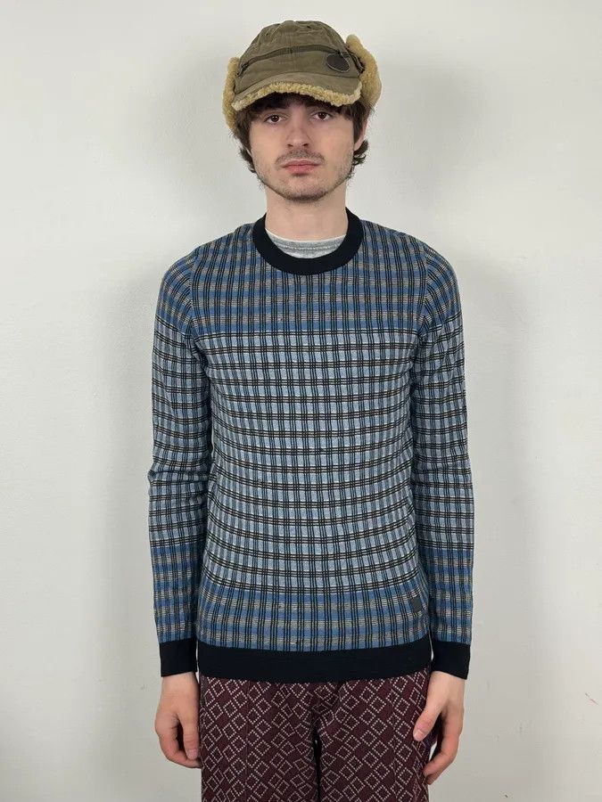 Louis Vuitton Louis Vuitton Blue Checkered Contemporary Sweater Size US S / EU 44-46 / 1 - 2 Thumbnail