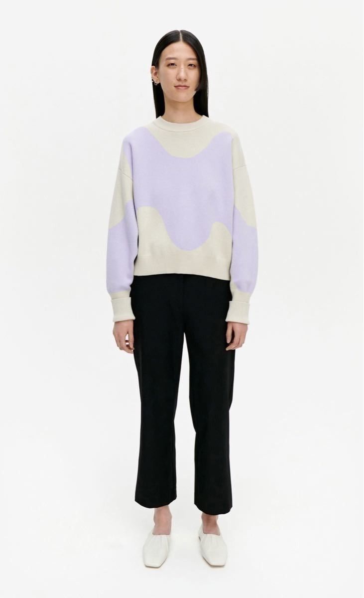 Rare Marimekko Tieto Lokki Knitted Pullover Sweater Size L