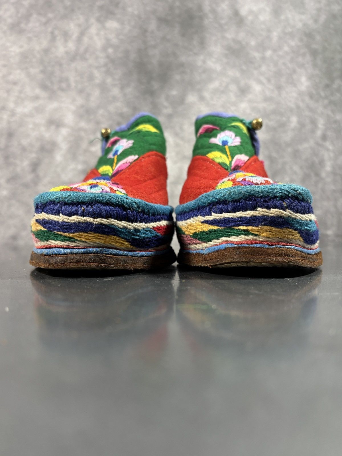 Vintage True Vintage Tibetan Boots Traditional Felt Lham 1970s Wool Size US 8.5 / IT 38.5 - 11 Thumbnail
