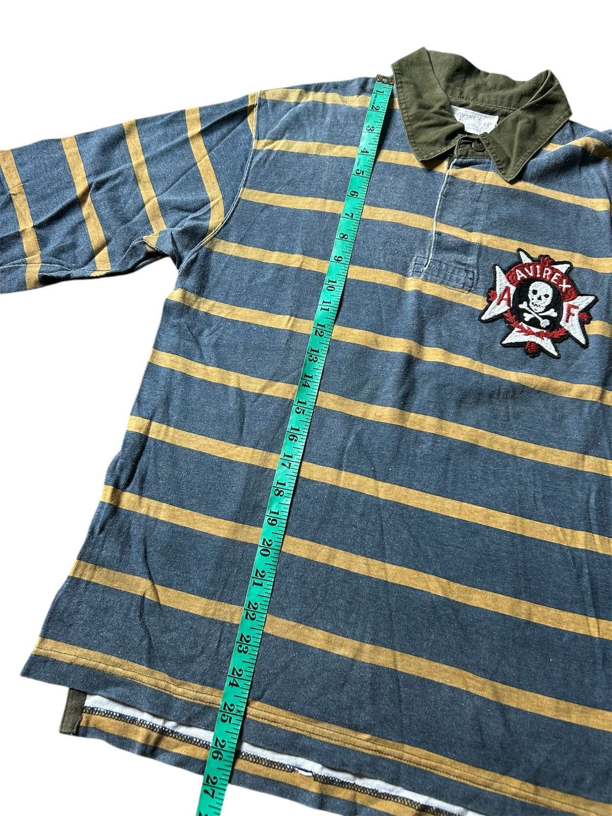 Avirex × Vintage Rare🔥 Vintage Avirex A-75 signature striped polo tee Size US L / EU 52-54 / 3 - 8 Thumbnail