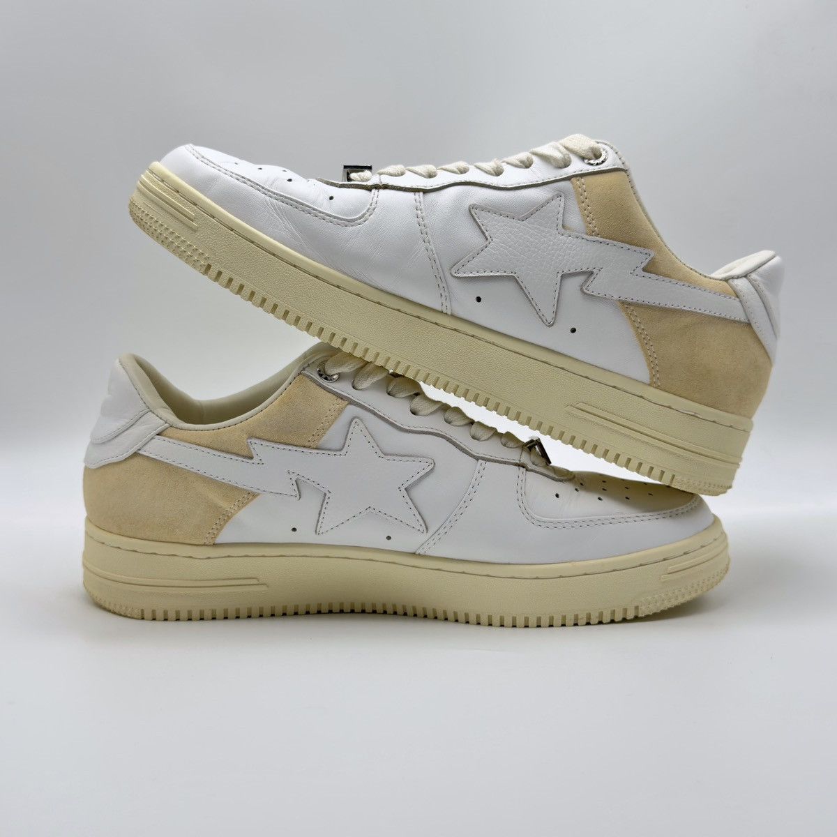 Bape A Bathing Ape Bapesta Suede Heel White 2021 Size US 9.5 / EU 42-43 - 4 Thumbnail