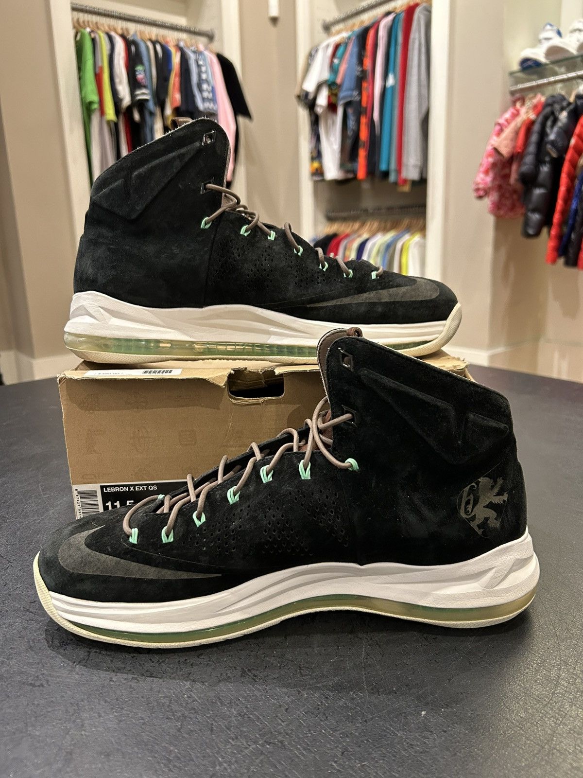 Nike Lebron X EXT ‘Black Suede’ Size US 11.5 / EU 44-45 - 2 Thumbnail