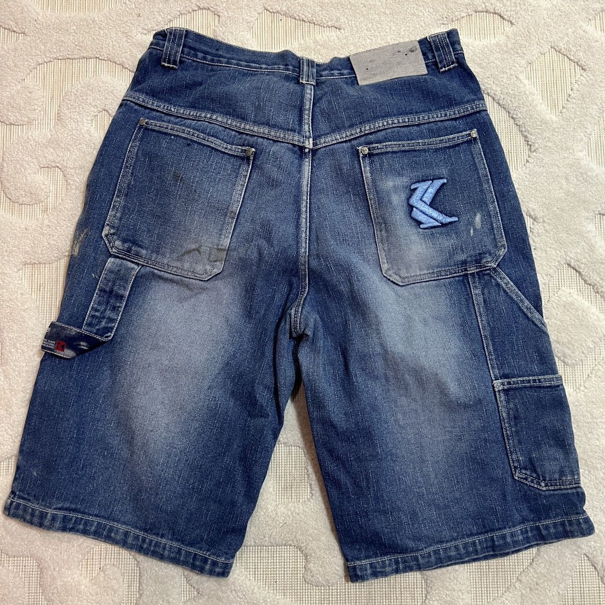 Karl Kani Crazy Vintage Y2K Karl Kani Embroidered Jean Shorts Size US 32 / EU 48 - 1 Thumbnail