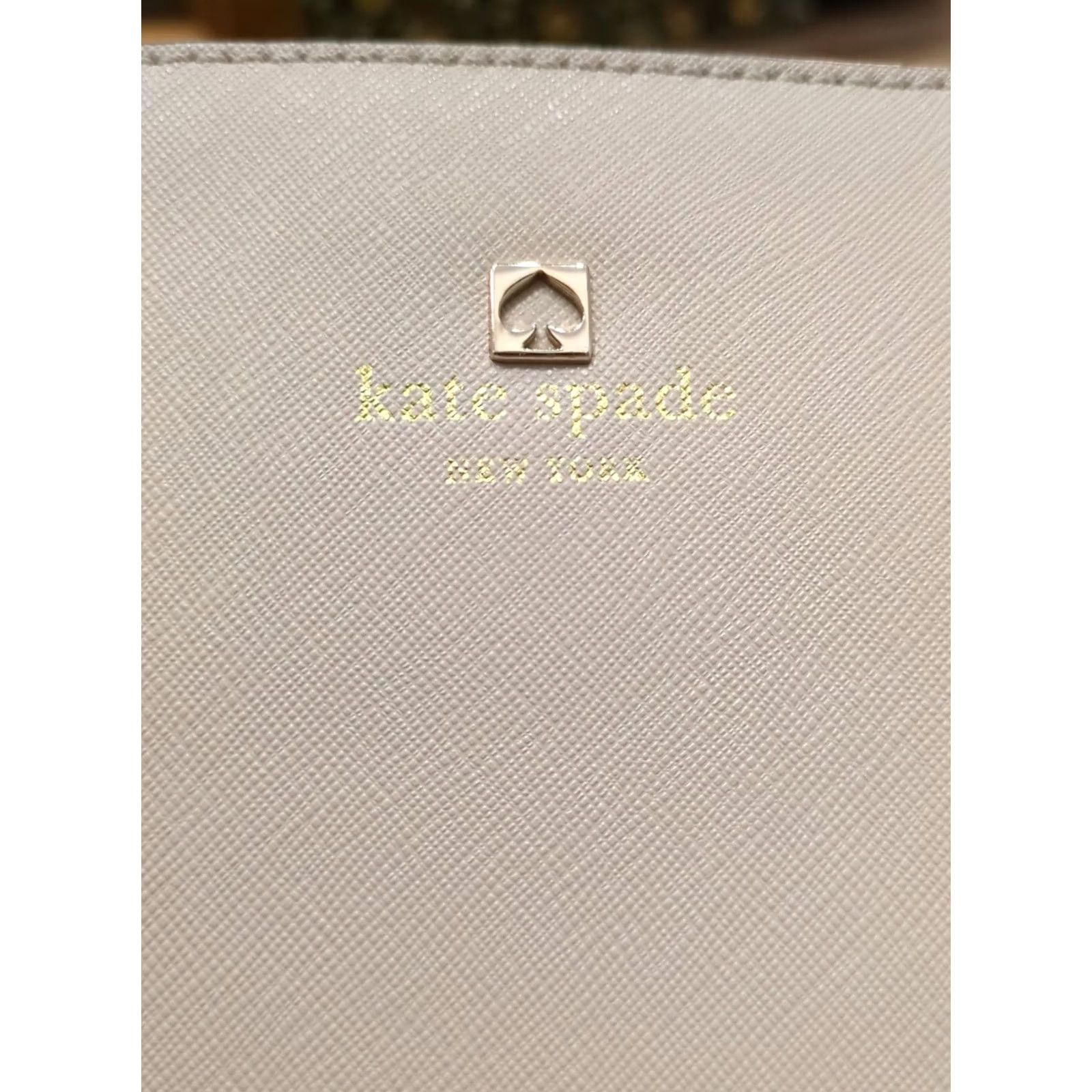 Vintage kate spade new york Cove Street Saffiano Leather Leather Tote bag Handbag Beige Large Women Size ONE SIZE - 3 Thumbnail
