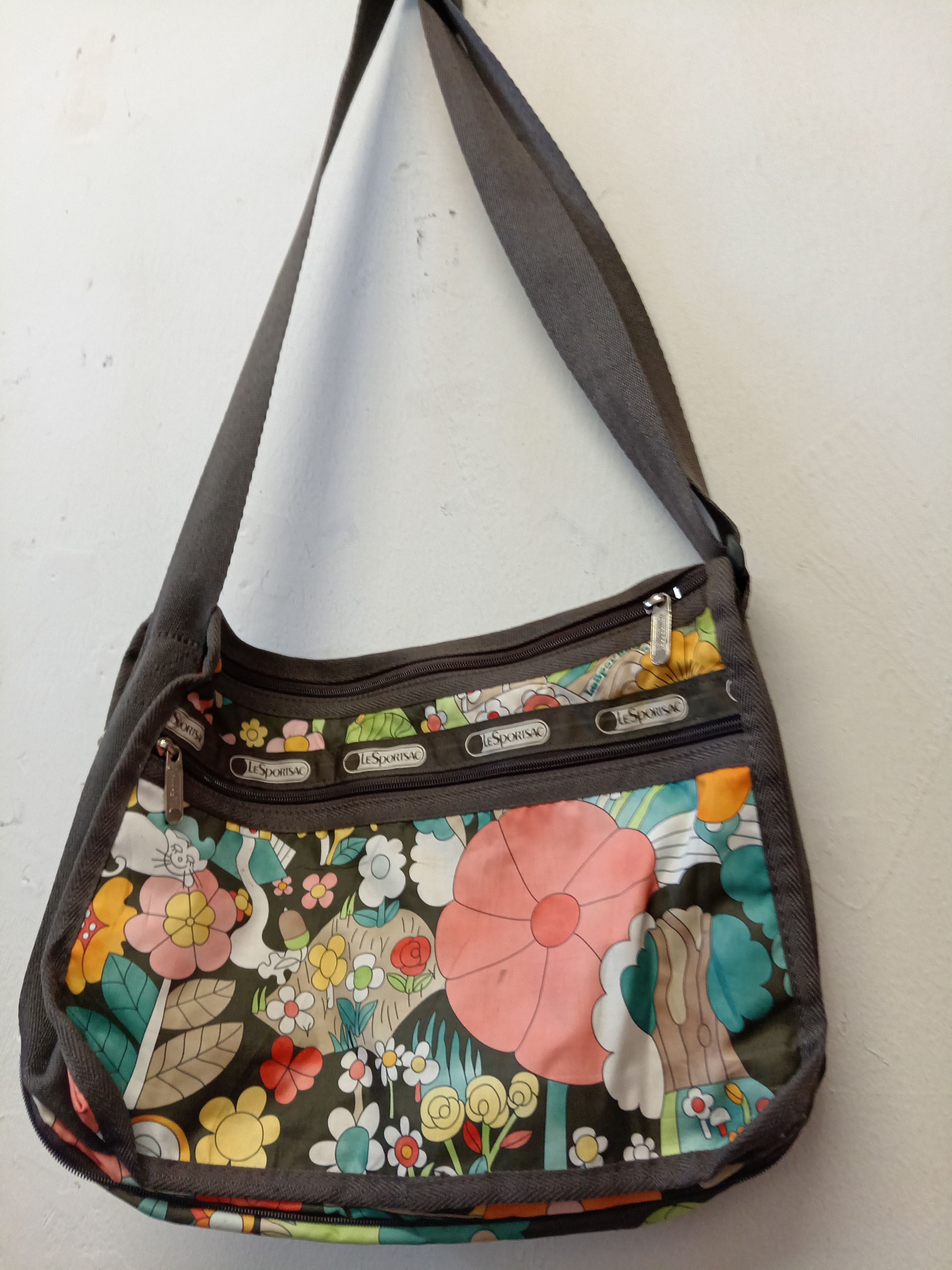 Lesportsac flowers design sling bag multicolor