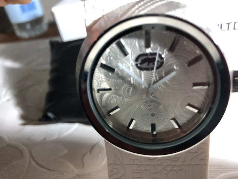 Designer Unltd Marc Ecko Unisex Quartz Watch and White Silicon Size ONE SIZE - 9 Thumbnail