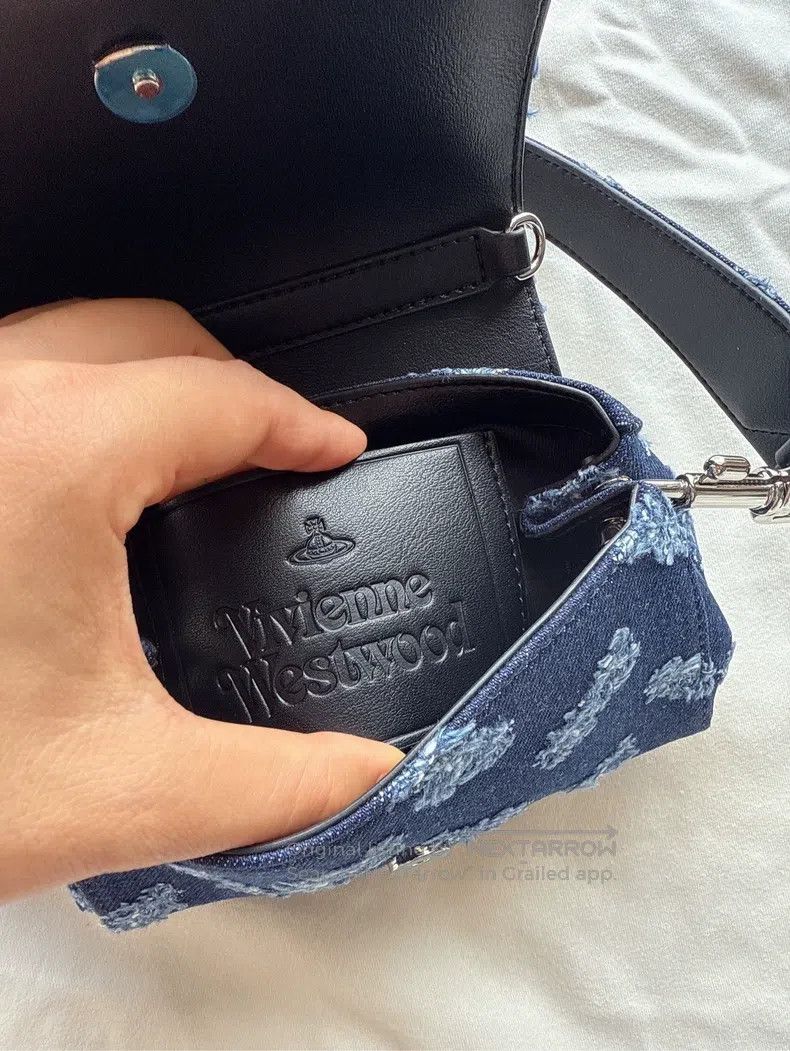 Vivienne Westwood Vivienne Westwood size os Hazel Denim Small Baguette Bag, c Size ONE SIZE - 8 Thumbnail