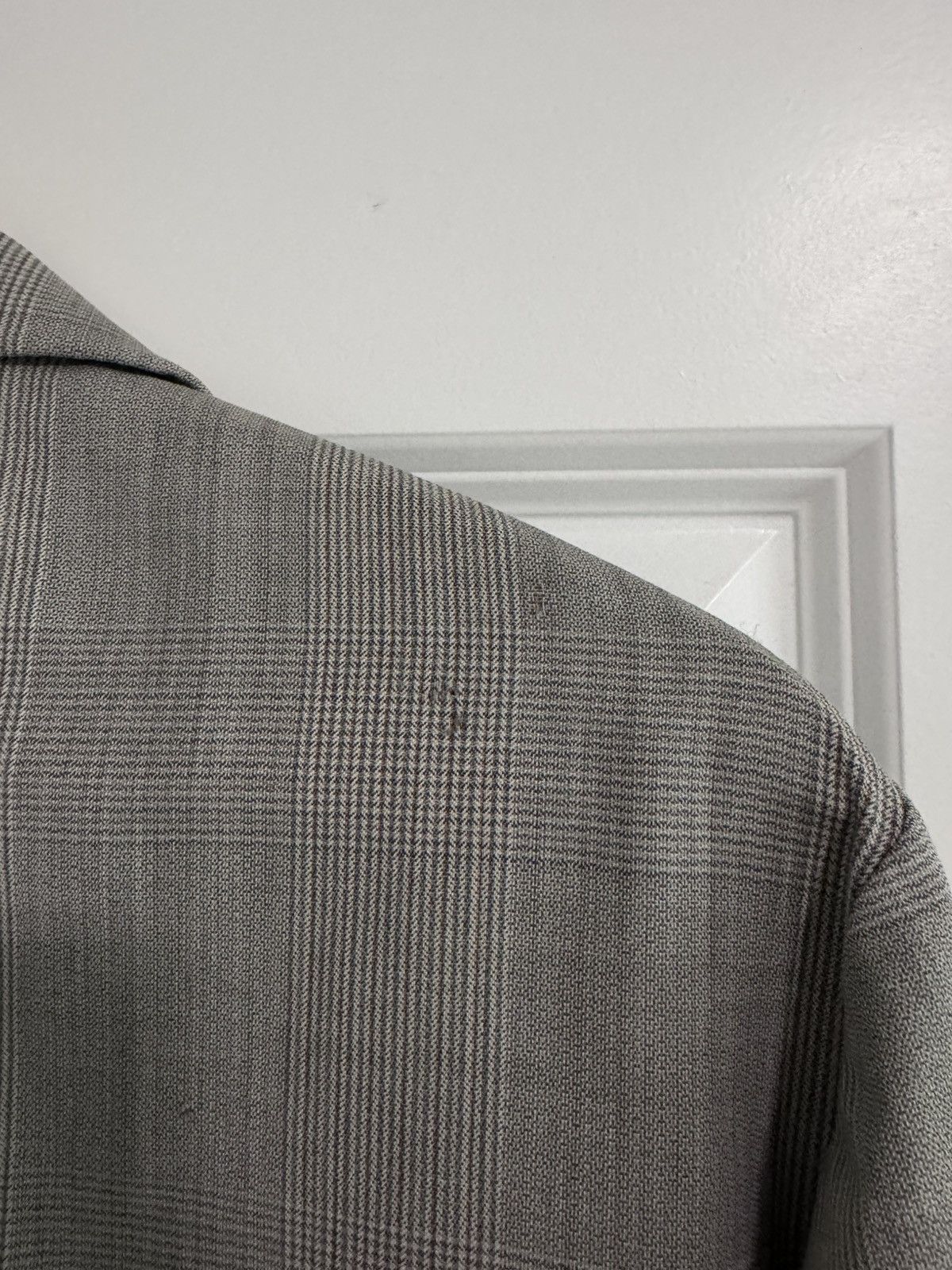Beige Tweed Double Breasted Blazer