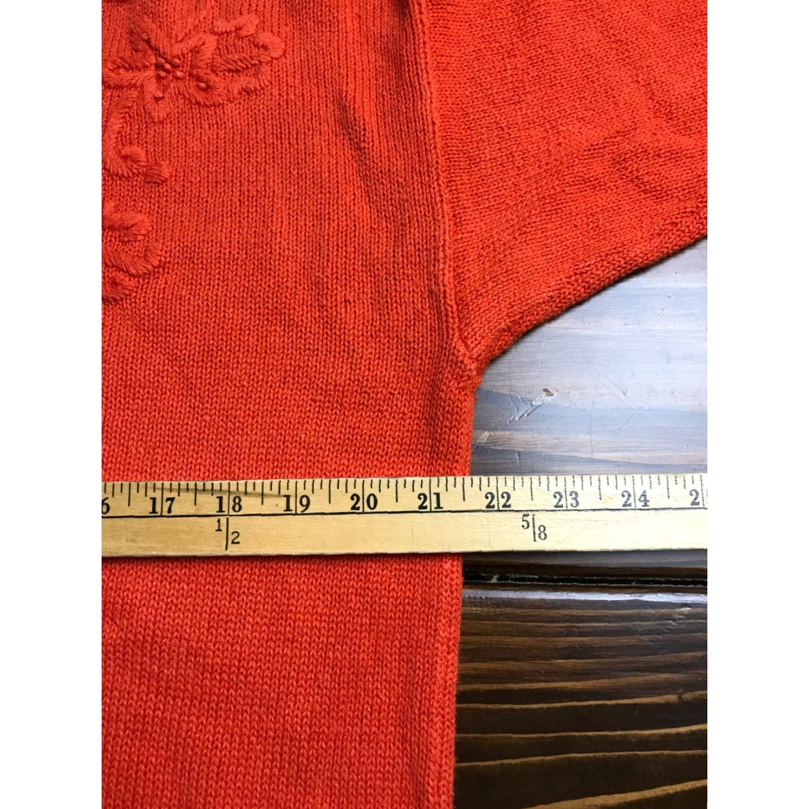 Vintage Honors Sweater Women Size Medium Orange Knit Pullover Round Neck Womens Size M / US 6-8 / IT 42-44 - 4 Thumbnail