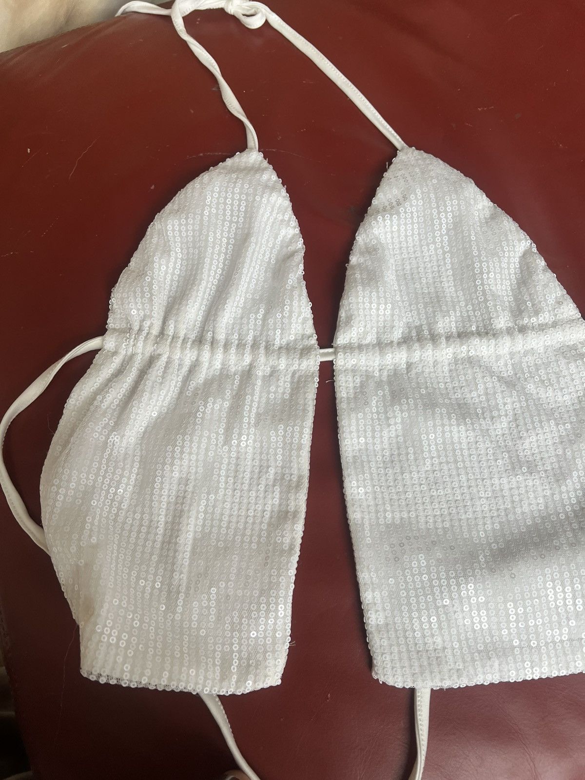 Other White Sequined Edikted halter top Size S / US 4 / IT 40 - 5 Thumbnail